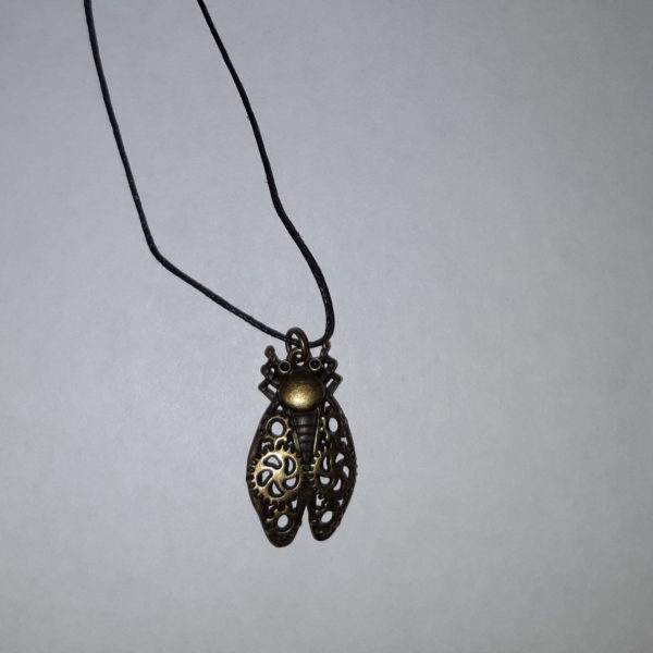 Bronze Steampunk style scarab beetle pendant