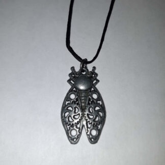 Silver colored steampunk scarab beetle pendant